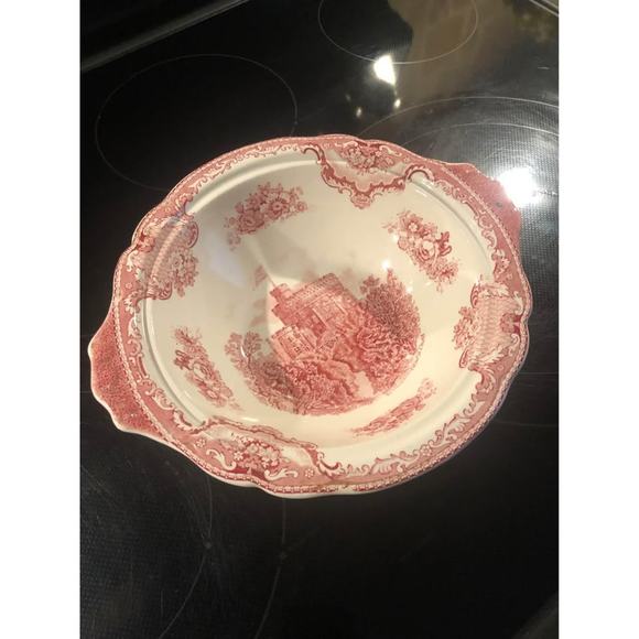 Vintage Johnson Brothers Old Britain Castles Round Serving Bowl - Pink - Picture 6 of 9